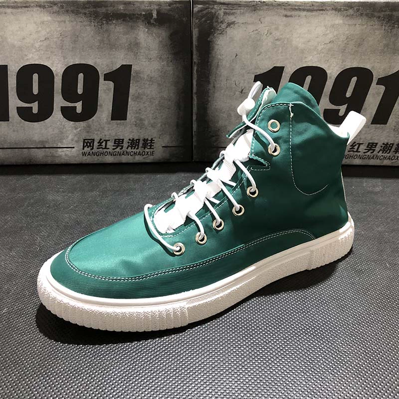 Giày nam linh hồn mùa hè thoáng khí giày cao gót giày cao cấp Phiên bản Hàn Quốc của xu hướng giày hip-hop hoang dã nam - Giay cao giày thể thao trắng