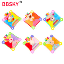 Explosive cute cartoon animal towel with sound ball sounding paper can bite baby comfort doll supplies