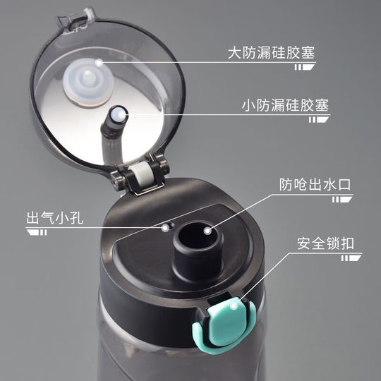 Fuguang Plastic Water Cup Training Sports Water Cup for Male Students Going to School Special Anti-Fall and High Temperature Resistant Summer Space Cup