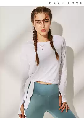 Yoga top female slim slim running fitness cross strap long sleeve quick-drying training fitness clothes T-shirt pregnant women