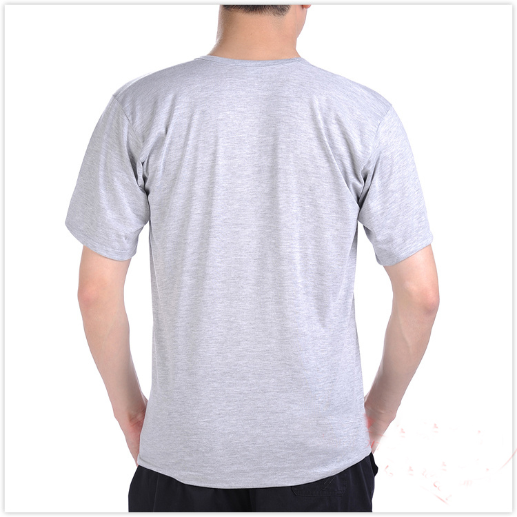 Cũ áo bông vòng cổ ngắn tay t-shirt nam thanh niên Slim trung niên nửa tay kích thước lớn lỏng đáy áo vest