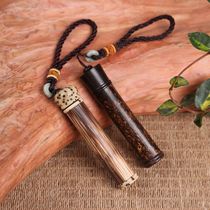 Plum Deer Bamboo Black Sandalwood Toothpick Cylinder of Bamboo Portable and Exquisite Incense for Play Pieces Portable dentipick containing box