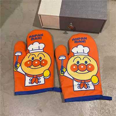 Spot spot export original single cartoon bread red bean Superman insulation gloves thickened kitchen anti-hot gloves
