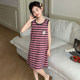 Summer casual long vest and nightgown for girls air-conditioned clothing