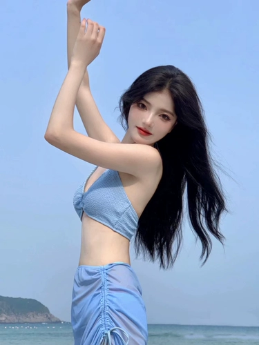 Синий купальник, сексуальный брендовый пляжный комплект, 3 предмета, по фигуре