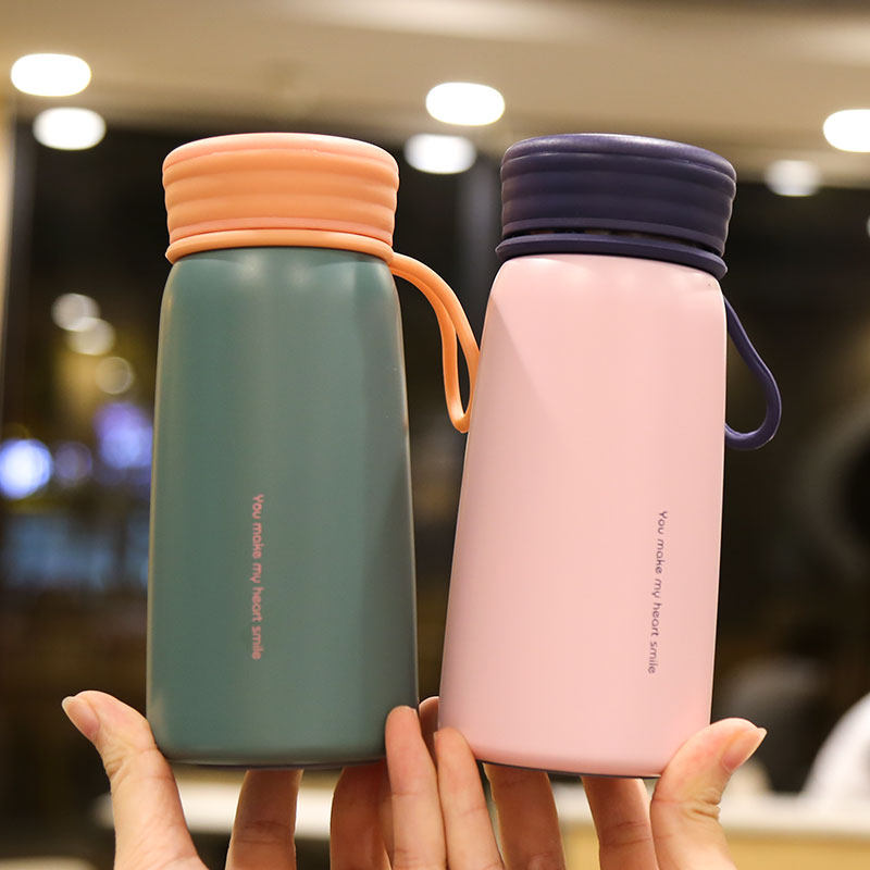 Insulation water cup bottle students fresh Korean cute Net red ins simple Lady portable creative personality trend