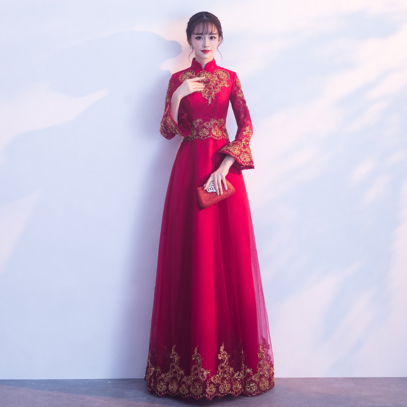 Robe de soirée manchon de cloche - Ref 3211025 Image 1