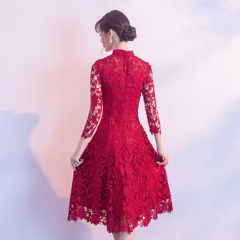 Robe de soirée manche de petale - Ref 3210717 Image 4