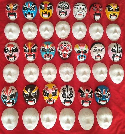 Bricolaje experiencia del patrimonio cultural inmaterial respetuosa con el medio ambiente maquillaje facial de la ópera de pekín