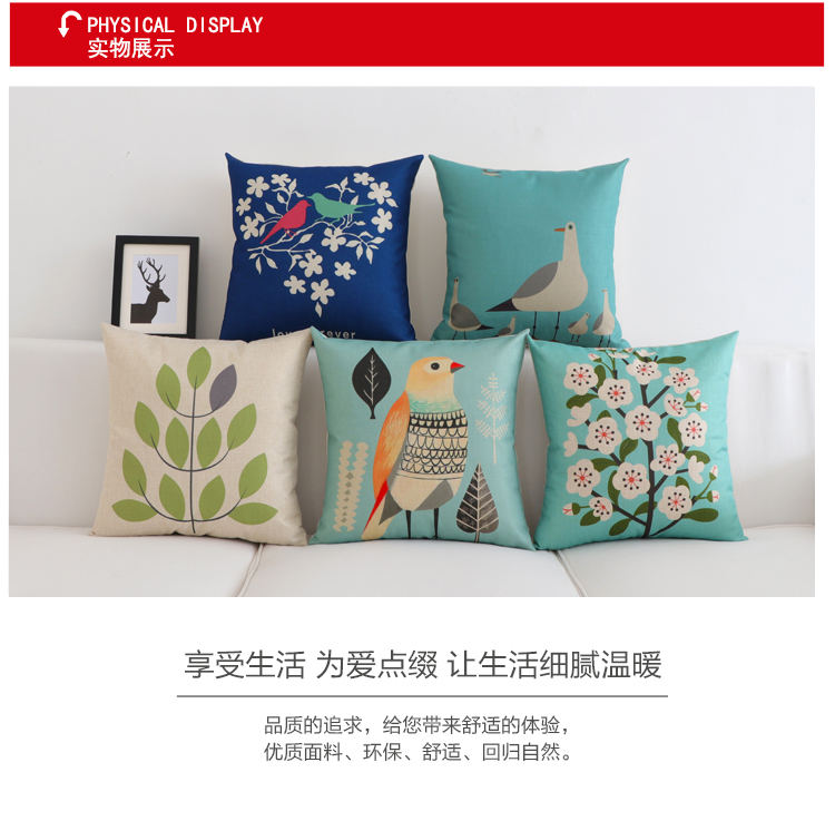Gối đệm văn phòng thắt lưng gối tựa lưng ghế sofa cotton và vải lanh eo gối với bộ lõi gió Bắc Âu Chăn gối văn phòng 2 trong 1