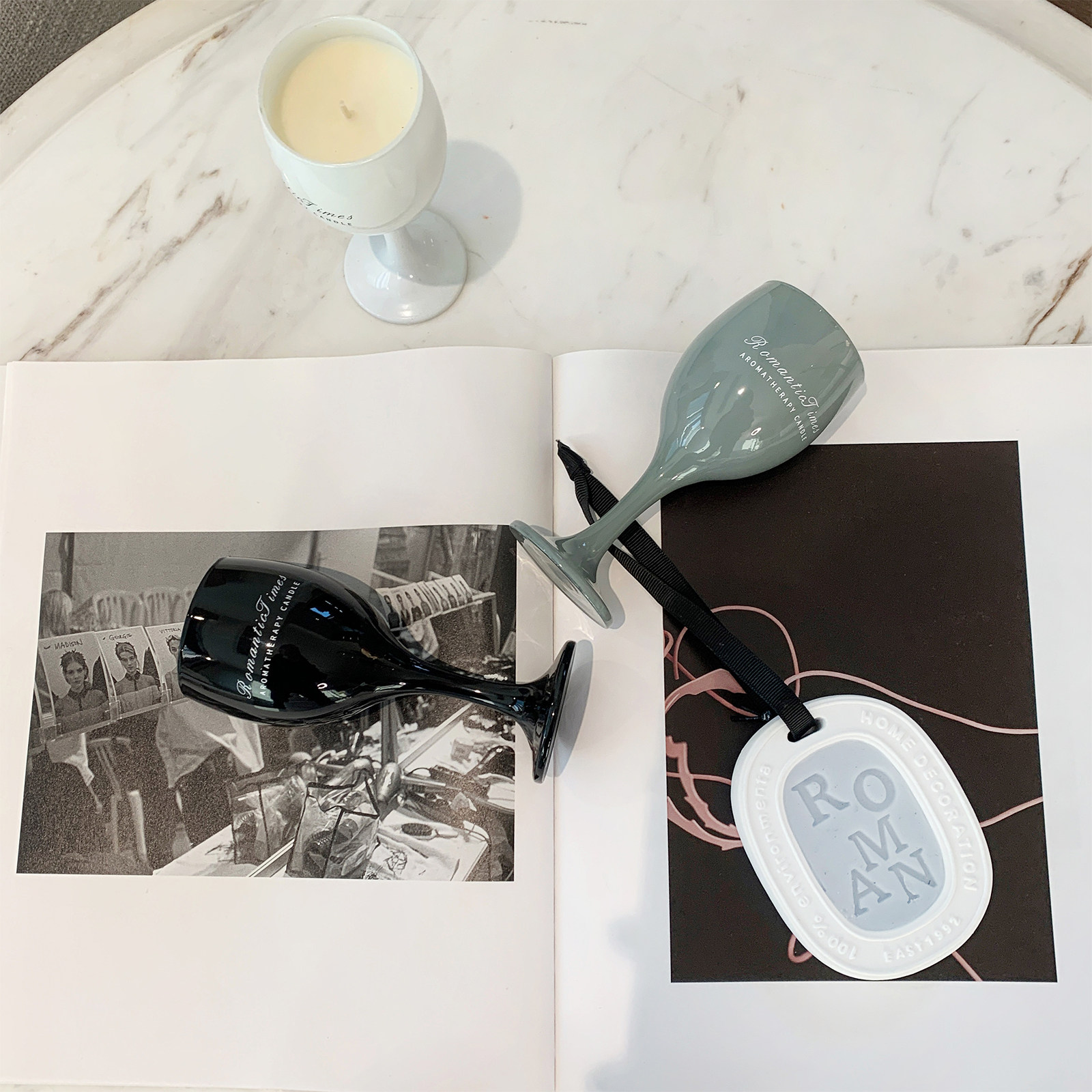 deepv vcruan French romantic wine glass aromatherapy candle essential oil smokeless bedroom aromatherapy fragrance