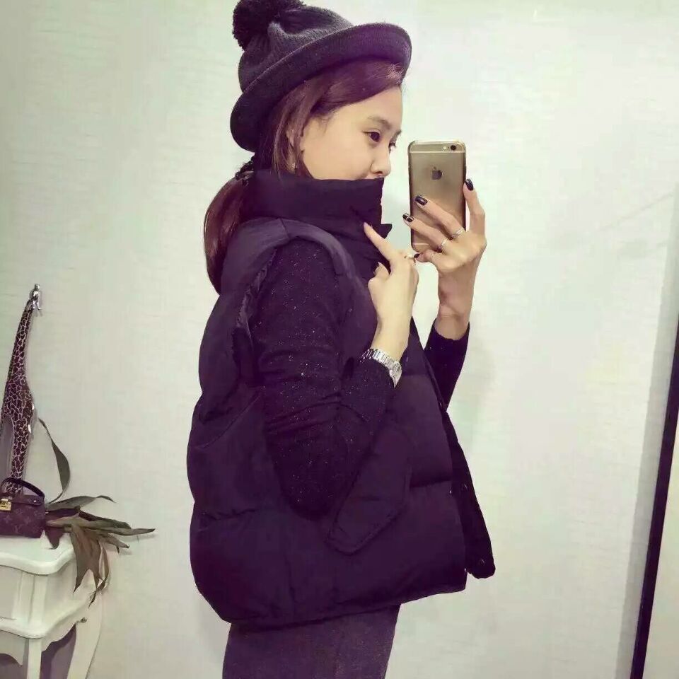 Áo vest cotton nữ 2018 ngắn đoạn thu đông 2014 phiên bản mới của Hàn Quốc diện vest dày hoang dã vest nữ vest vest nữ ao khoac nu