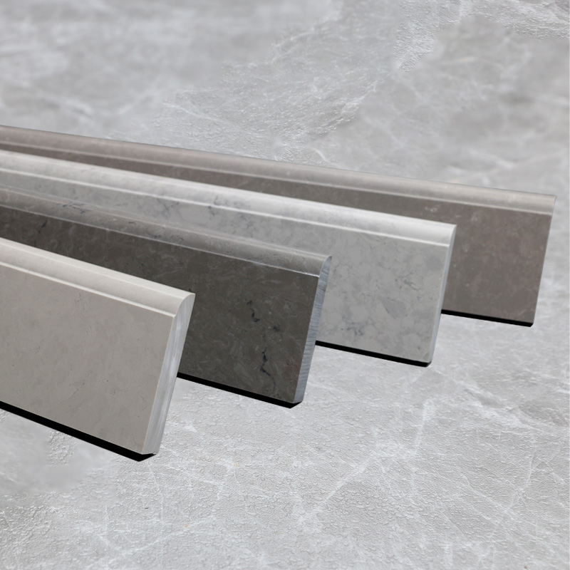 Light luxury high-end marble skirting board living room artificial stone gray skirting line all-body tile first in China