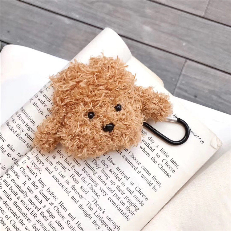 ins Japanese and Korean plush teddy dog ​​airpods1 2nd generation protective shell bluetooth for Apple wireless earphone case
