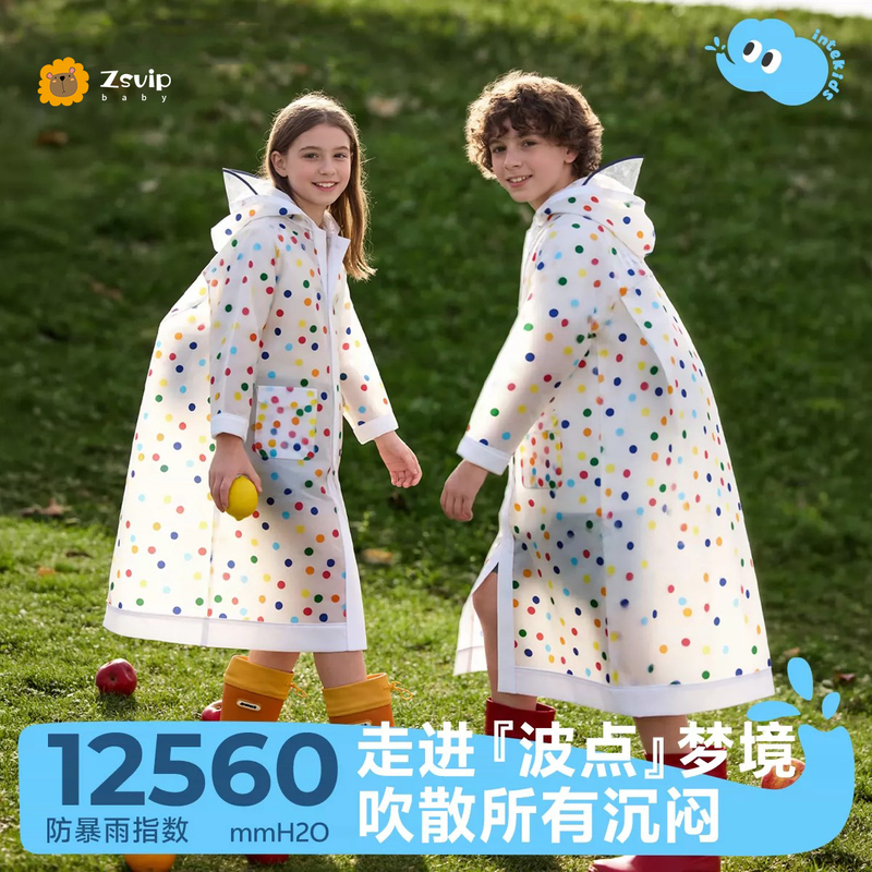 Japanese Zsbaby Children's Raincoat for Older Kids, Waterproof, Long Style for School Use, with Backpack Space, Cute Cartoon Rain Poncho Japanese Zsbaby Children's Raincoat for Older Kids, Waterproof, Long Style for School Use, with Backpack Space, Cute Cartoon Rain Poncho