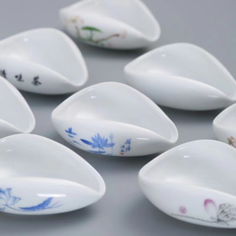 白磁茶、蓮華茶、陶磁器茶、お茶鑑賞、茶シャベル、お茶鑑賞、茶匙、カンフー茶器、茶芸、茶道具