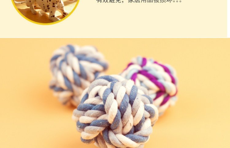 Pet chó đồ chơi bông dây bóng nhỏ kích thước trung bình chịu áp lực răng hàm làm sạch mèo đồ chơi vật nuôi đồ chơi cho chó fox
