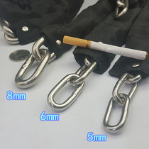 Stainless steel cloth covered chain iron chain thickened chain stainless steel solid chain 5 6 8mm thick