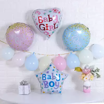 18 inch aluminum film balloon children's year-old full moon boy girl birthday decoration balloon round five-pointed star love