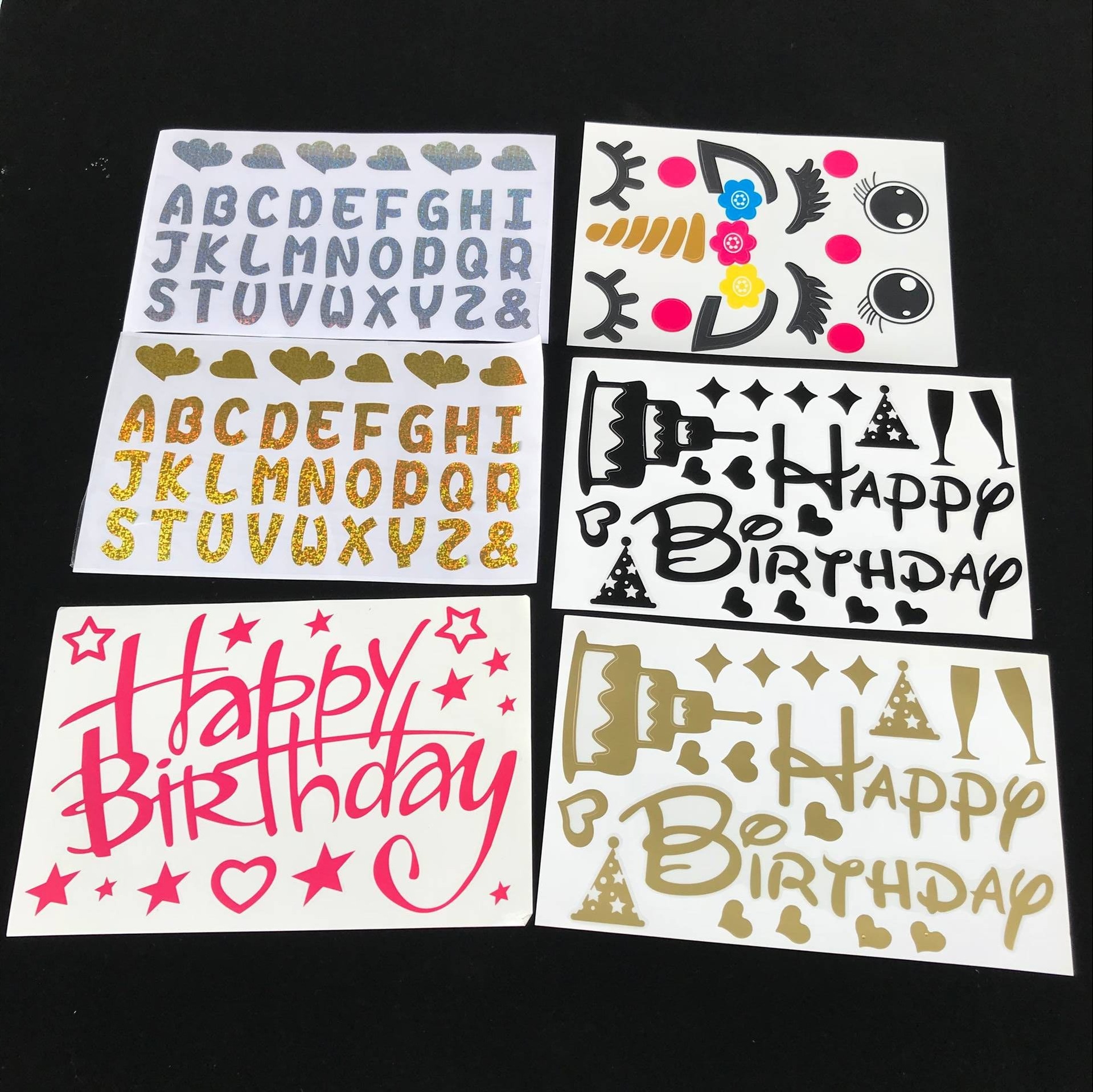 Bobo ball stickers transparent balloon stickers birthday stickers wedding balloon decorative stickers letters LOVE stickers