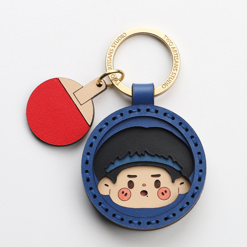 Shatao Peripheral Accessories, Sun Yingsha and Wang Chuqin Big Head Cartoon Combination Keychain, Shasha Backpack Small Pendant Gift