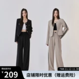 Нина повышает темперамент Хепберн Стиль!Металлическая пряжка с контрастным цветом сплетены с прямым цилиндром брюки