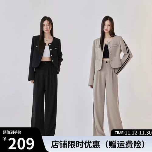 Нина повышает темперамент Хепберн Стиль!Металлическая пряжка с контрастным цветом сплетены с прямым цилиндром брюки