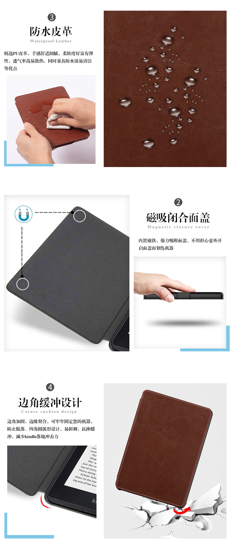 2018 sẽ nhen nhóm paperwhite4 bao gồm tất cả vỏ mềm bảo vệ tay áo ngủ bao da mỏng kpw4 eBook - Phụ kiện sách điện tử ốp lưng tab s7