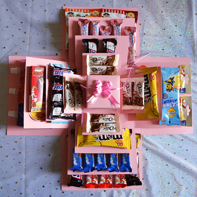 The fifth floor blast Gift box multi-storey Dolls pleasantly surprised Box Draw money Internet celebrity diy boy a birthday present girl student children