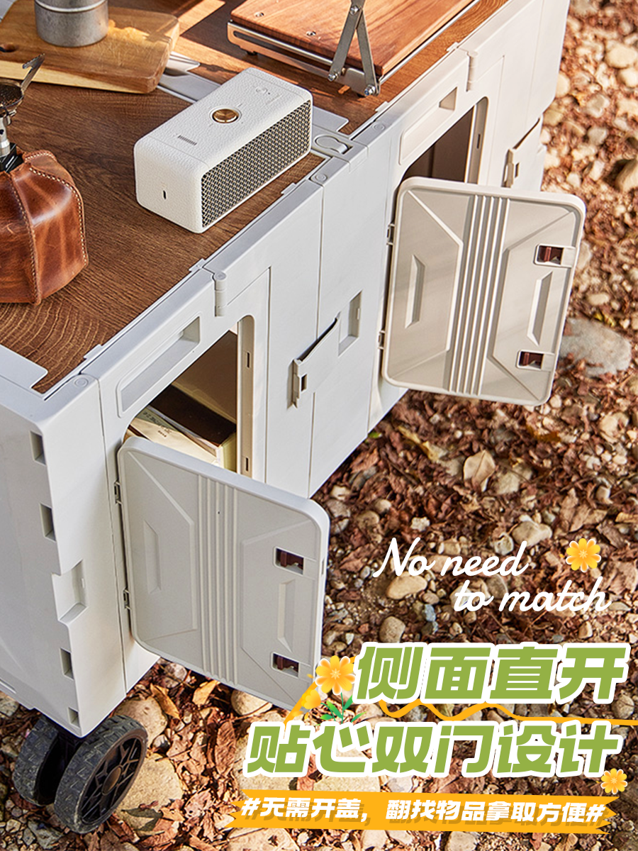 Camping Cart, Outdoor Camping Cart, Foldable Cart, Picnic Cart, Trailer, Large Camping Hand-Pulled Cart, Stall Cart