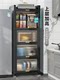 Kitchen Storage Rack, Floor-Standing Multi-Layer Microwave Storage Cabinet, Gap Storage Cabinet, Multi-Functional Cabinet, Cupboard, Sideboard
