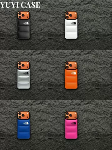 The North Face Trendy Fashionable Quilted iPhone Minimalist iPhone Case for iPhone 13 – 17