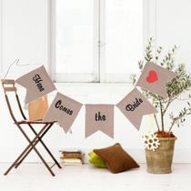 Wedding Banner Pull Flag Here comes The Bride Joyous Wedding