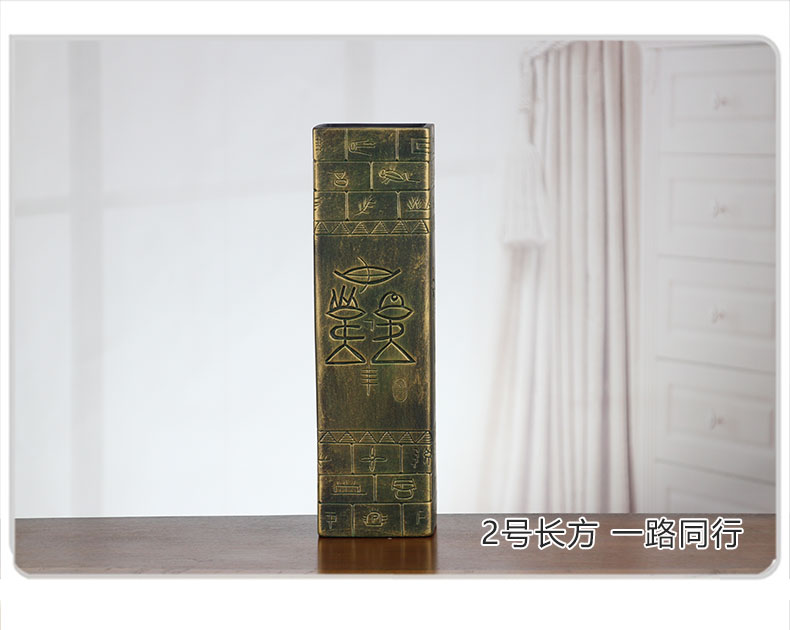 Imitation bronze furnishing articles of Chinese style household adornment ceramics handicraft sitting room whatnot rich ancient frame study ornament