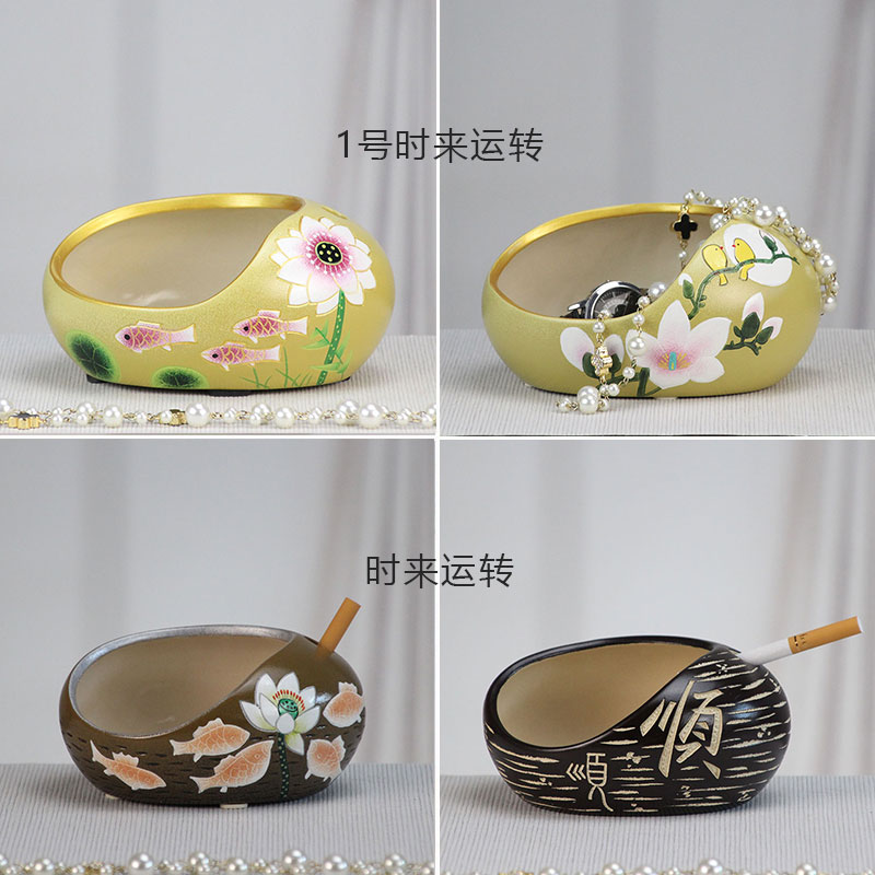 Great fortunes wipe boxes sitting room tea table ceramic handicraft furnishing articles ash tray box store content box can change