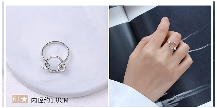 Nhật bản và Hàn Quốc cá tính đơn giản gió lạnh vòng thủy triều người chỉ số ngón tay net red chặt chẽ hoop doanh tail nhẫn sinh viên nhẫn nữ
