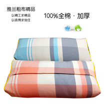 Rectangular old coarse cloth pillow cotton 100% cotton thick buckwheat pillow core adult sleep help single removable wash