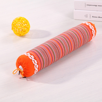 Office worker small pillow round full buckwheat leather shell pillow core full cotton coarse cloth pillowcase white collar candy repair cervical spine pillow