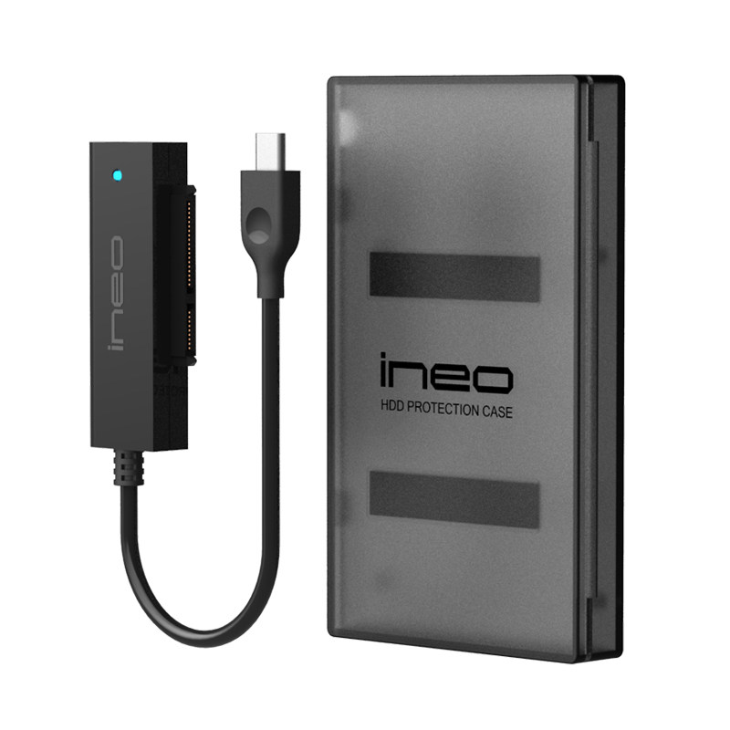 2 5 "Type-C laptop portable hard disk box USB3 1SATA serial hard disk box translucent