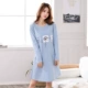 Áo ngủ nữ mùa đông và mùa thu cotton dài tay dễ thương tươi sinh viên gợi cảm đồ ngủ gợi cảm kích thước lớn phụ nữ mang thai lỏng lẻo váy dài tay thu đông