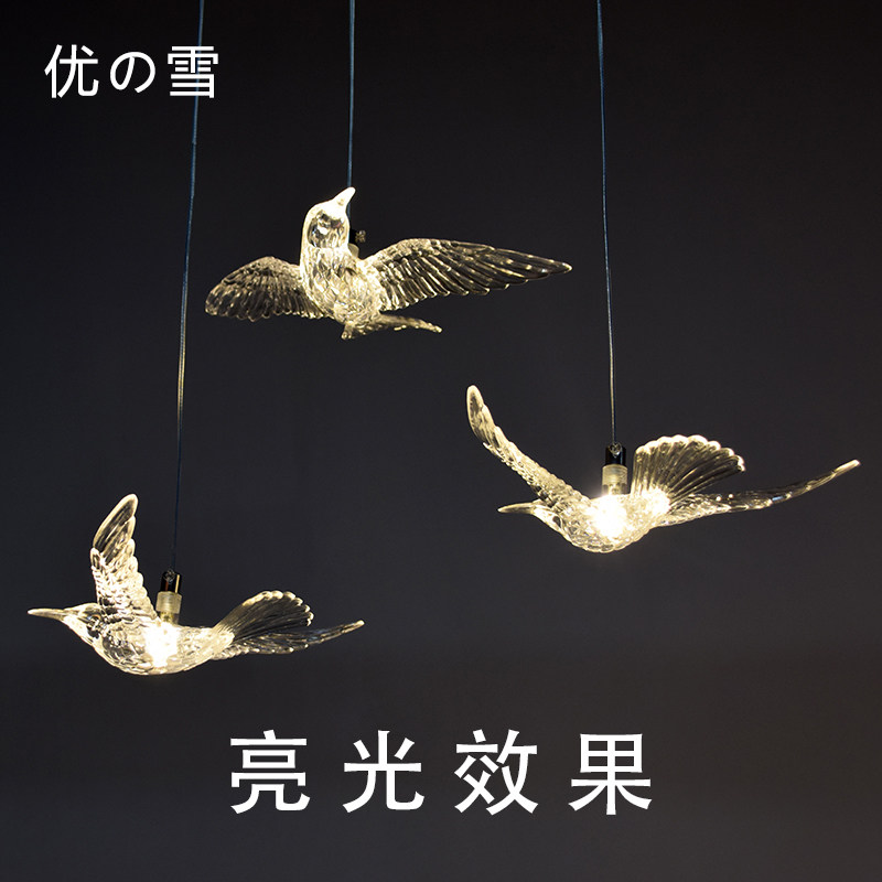 Creative Bright Lights Small Bird Ceiling Decoration Air Hanging Accessories Kindergarten Classroom Hotel Hallway Overhanging Ceiling Suspension Hanging