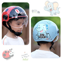 Eternal childrens helmet battery electric car male and female child baby baby Summer cute semi-helmet gray sunscreen helmet