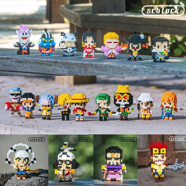 One Piece Peripheral Building Block Mini Figures Luffy Zoro Nami Chopper Educational Assembly Toys Ornaments Birthday Gifts