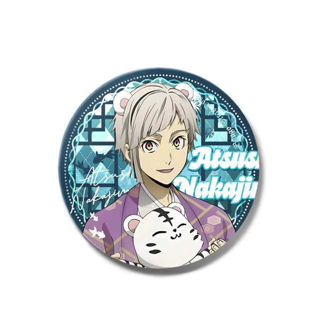 Bungo Stray Dogs Anime Merchandise Double Flash Badge Pin Nakahara Chuuya Dazai Osamu Nakajima Atsushi Laser Chest Badge Pendant