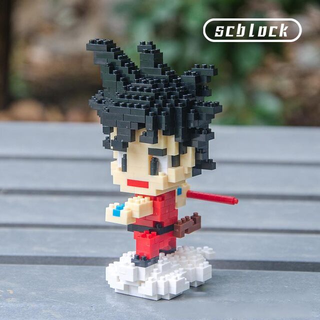 Dragon Ball Building Blocks, Two-Dimensional Anime Peripheral Small Particle Assembly Toys, Son Goku, Vegeta, Frieza Model
