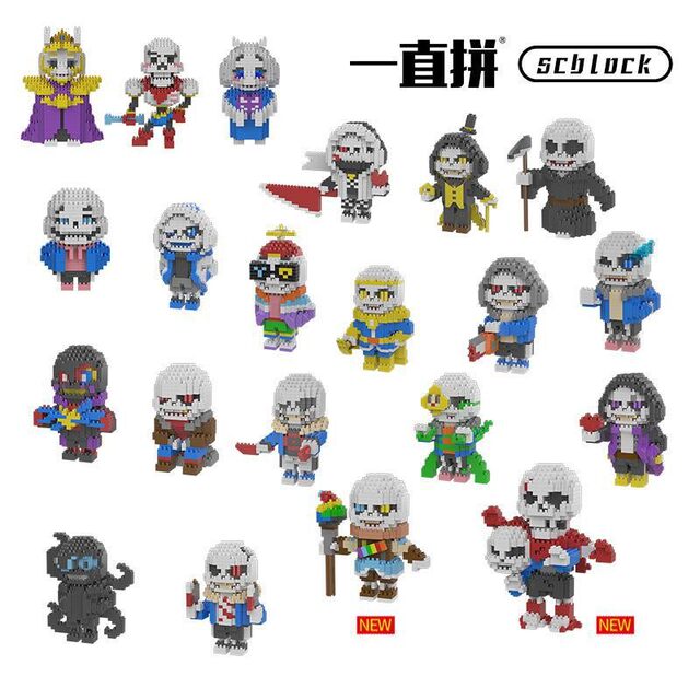 Undertale game peripheral sans assembled building blocks small particle model skeleton brothers Undertale toys