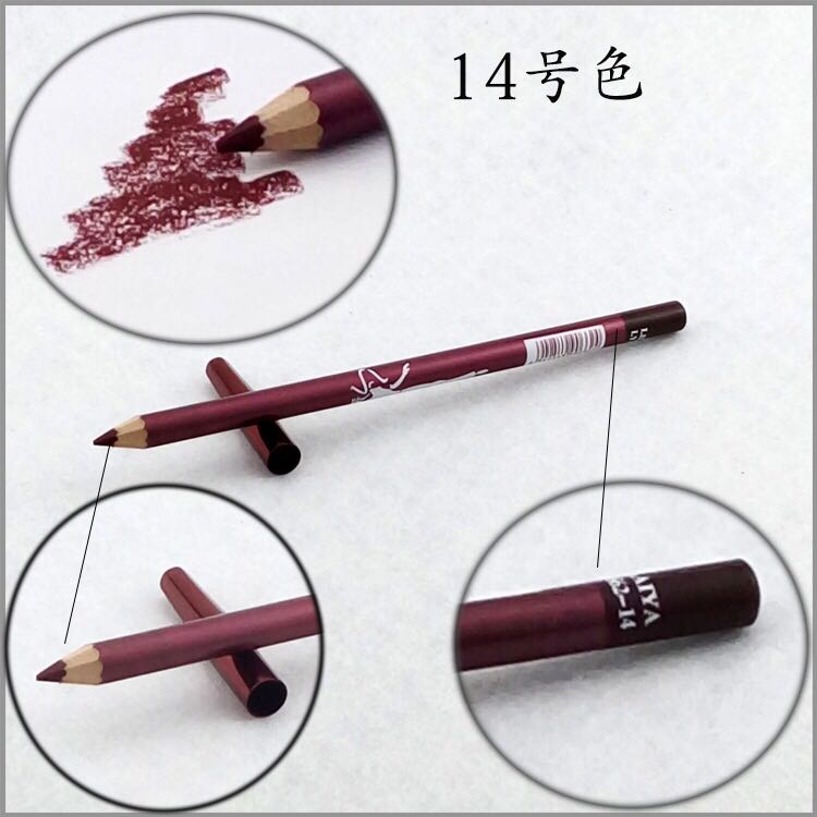 Mua một tặng một miễn phí LY662 Liya ya môi không thấm nước lót Li Liya lip bút chì kéo dài tự nhiên dễ dàng để màu sắc hộp son bút chì 3ce	