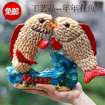 Natural conch shell crafts year fish home decoration ornaments island gift souvenir gift box
