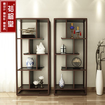 New Chinese style solid wood bookcase shelf bookshelf free combination simple antique frame Modern minimalist furniture customization
