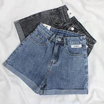 High Waist Jeans Lady Spring Summer 2022 New Shorts Slim Fit Slim Fit Slim Fit Straight Drum Hot Pants Woman 100 hitch